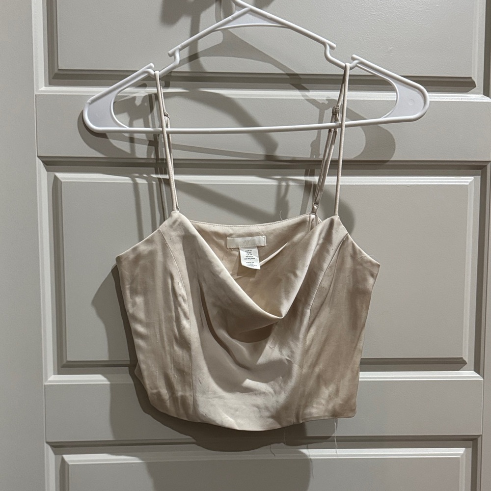 H&M Cream Cowl Neck Camisole
